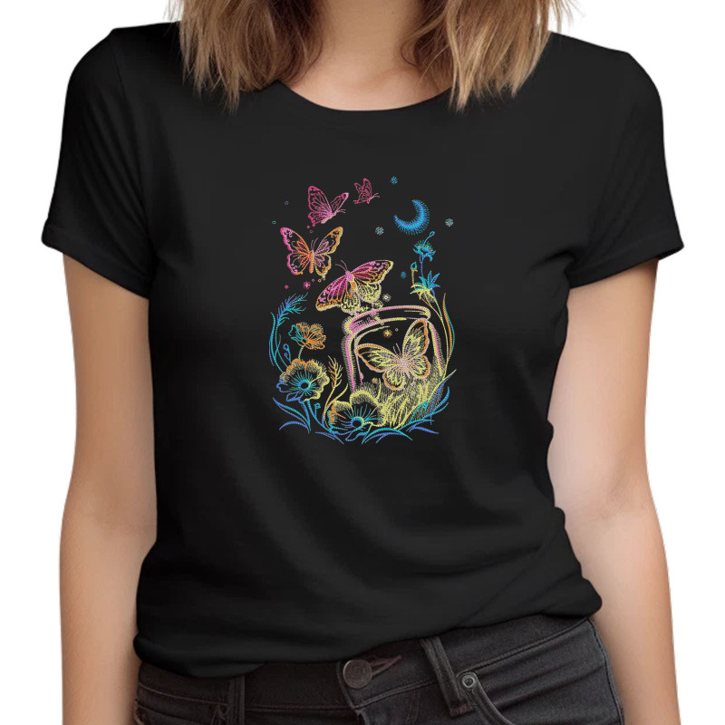 Tricou Brodat - Butterflies...