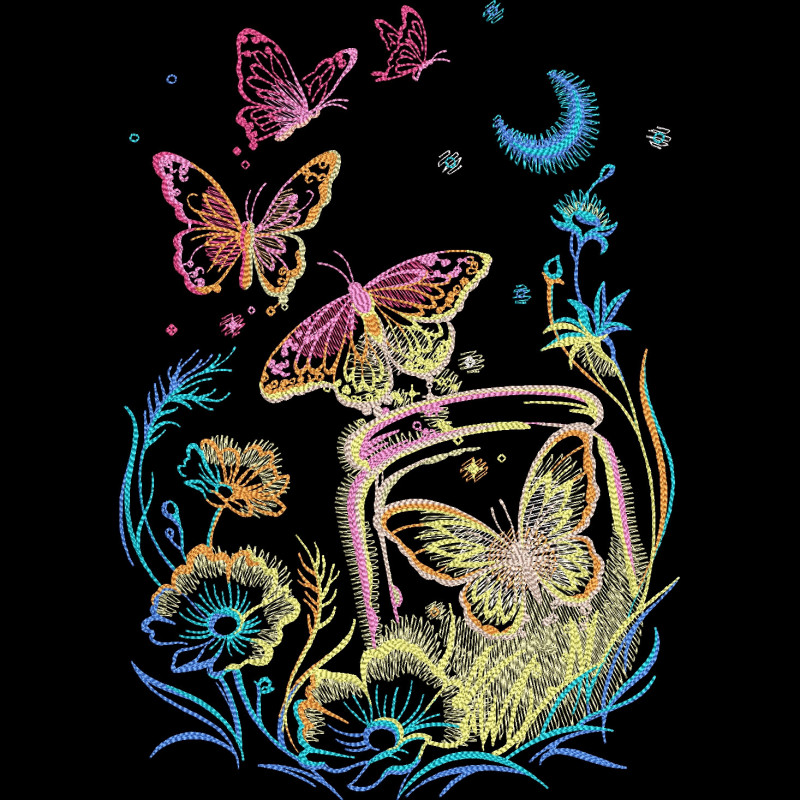 Tricou Brodat - Butterflies...