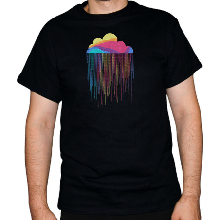 Tricou Brodat - Rainbow Cloud