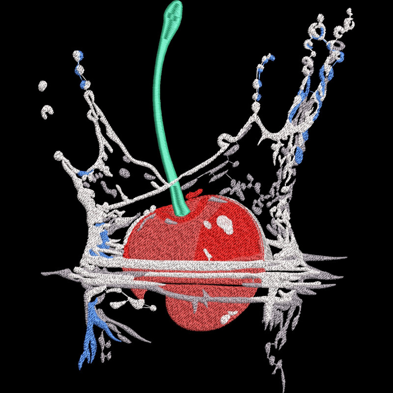 Tricou Brodat - Cherry Splash