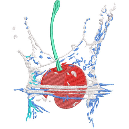 Tricou Brodat - Cherry Splash