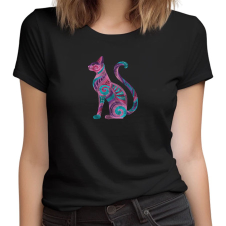 Tricou Brodat - Egyptian Cat