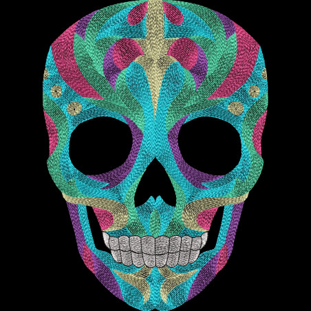 Hanorac Brodat - Painted Skull