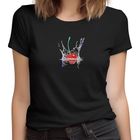 Tricou Brodat - Cherry Splash