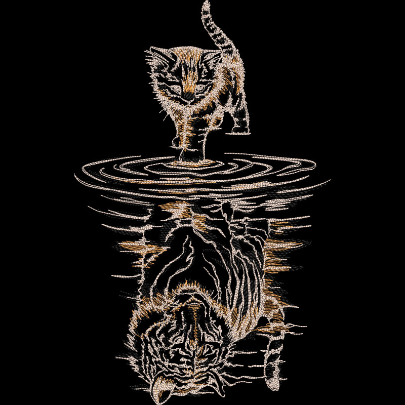 Tricou Brodat - Tiger...