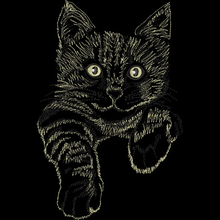 Hanorac Brodat - Cute Cat