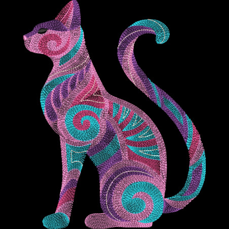 Hanorac Brodat - Egyptian Cat