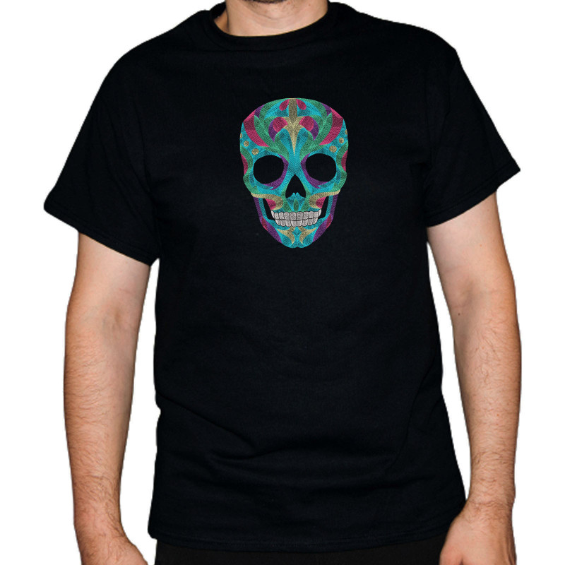 Tricou Brodat - Painted Skull
